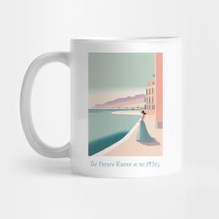 Retro Minimal Vintage French Riviera Elegance Mug